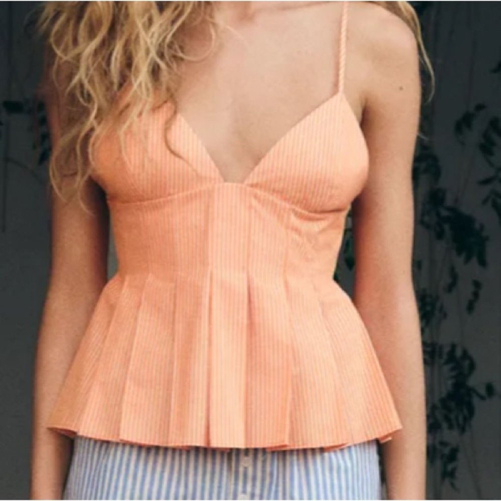 Zara Striped Poplin Top
